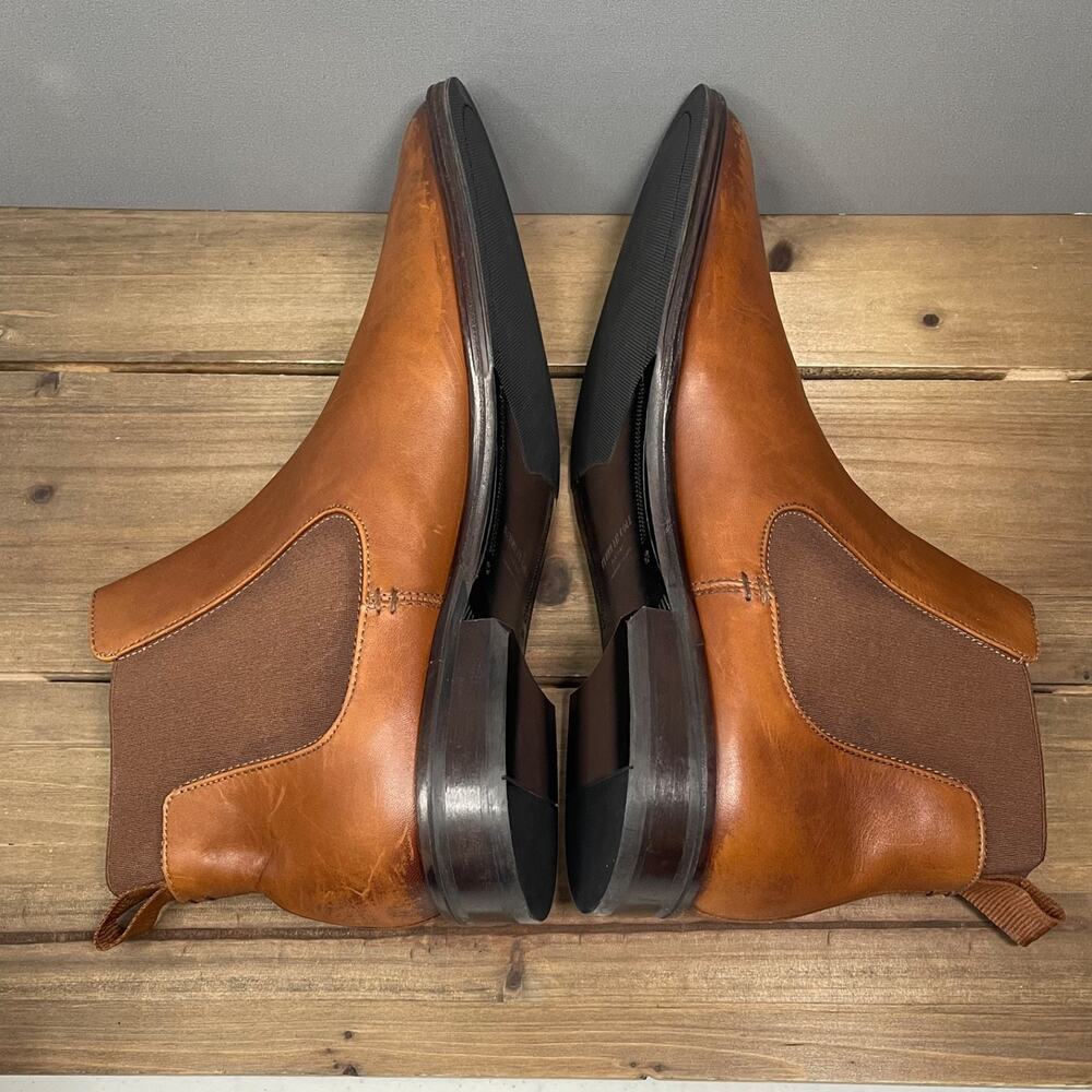 Kenneth Cole Men's Tully Chelsea Boots Size 11.5 Brown Distressed Leather - Picture 8 of 15